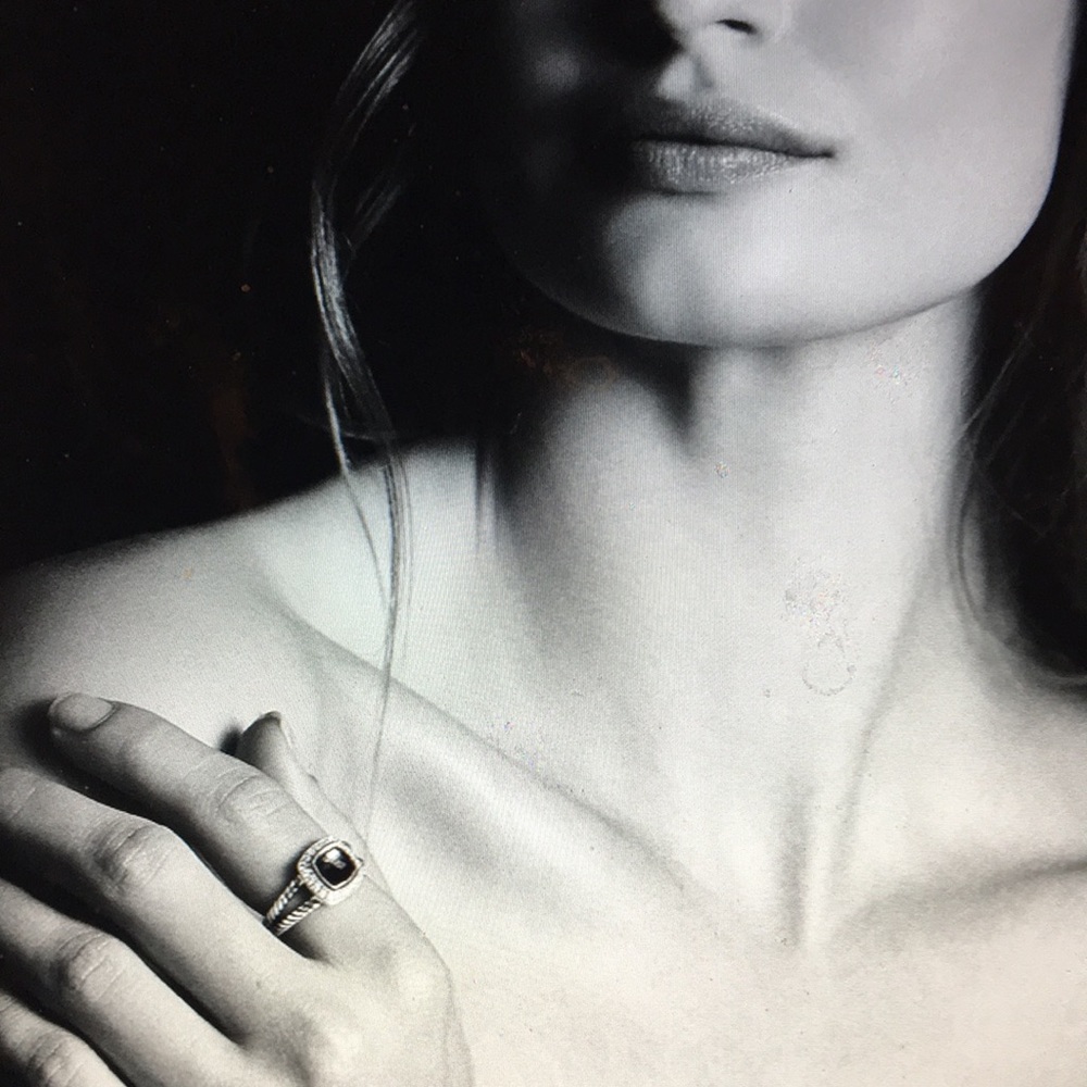 ❌SOLD❌DAVID YURMAN PETITE BLACK ONYX DIAMOND RING - Picture 3 of 6